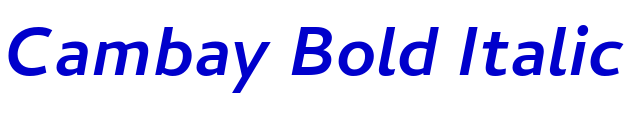 Cambay Bold Italic लिपि